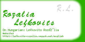 rozalia lefkovits business card